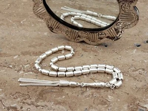 Zylinder 925 Sterling Silber 33 Perlen Islamische Gebetsperle Misbaha Tesbih 501097 - Bild 1 von 4