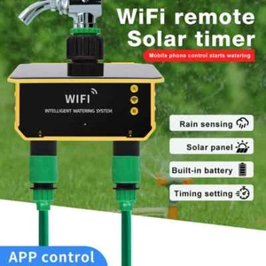 WiFi Solar Smart Irrigation Timer 1/2 Zone Auto Watering Controller Garden Lawn - Picture 1 of 10