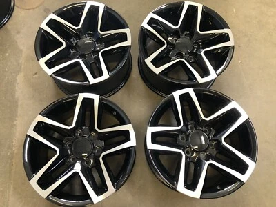 18x8.5 Silverado Rim Trail Boss Wheel CV34  Black Mach'd Silverado Wheels set - Image 1 of 4