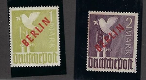1948 Germany Berlin 1m SC # 9N33, 2m 9N34 MNH Signed - Picture 1 of 1