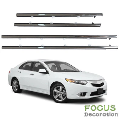 For Acura TSX 2009-2014 4Pcs Car Outside Window Moulding Weatherstrip Seal Belt - Изображение 1 из 4