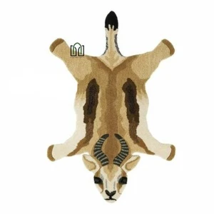Hand Tufted Deer Animal Skin Rug Handmade Wall Hanging Animal Shape Rug - Picture 1 of 5