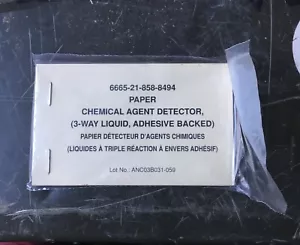3 Colour Detector Paper Liquid Chemical Agent CBRN NBC ABC British Army NATO - Picture 1 of 4