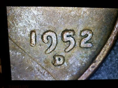 1952 D MINT MARK LINCOLN  RPM  ( D over D )    - Image 1 of 4