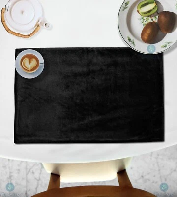 Velvet Table Placemats Set of 4, 8, 12, 24, 32 Dining Table Mat Luxury Place Mat - Image 1 of 4