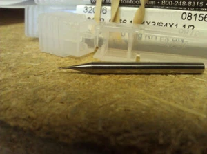 .0156" 1/64" 2 FLUTE SINGLE END CARBIDE BALL END MILL - Picture 1 of 1