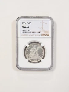 1884 Seated Liberty Half Dollar 50C NGC MS66* POP 1 ~ PQ+ Mintage 4,400 - Picture 1 of 7