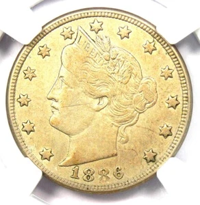 1886 Liberty Nickel 5C - NGC XF Details (EF) - Rare Key Date Certified Coin! - Picture 1 of 4