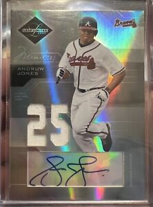 ANDRUW JONES 2005 LEAF LIMITED MONIKERS AUTO PATCH BRAVES /25