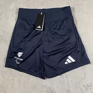 Adidas Shorts Womens Small Blue Paralympics Aeroready Competitor Team GB Paris - Picture 1 of 16