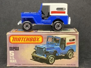 Matchbox Superfast MB5-C1 U.S Mail Jeep (Made in England 1978) in type L Box - Picture 1 of 6