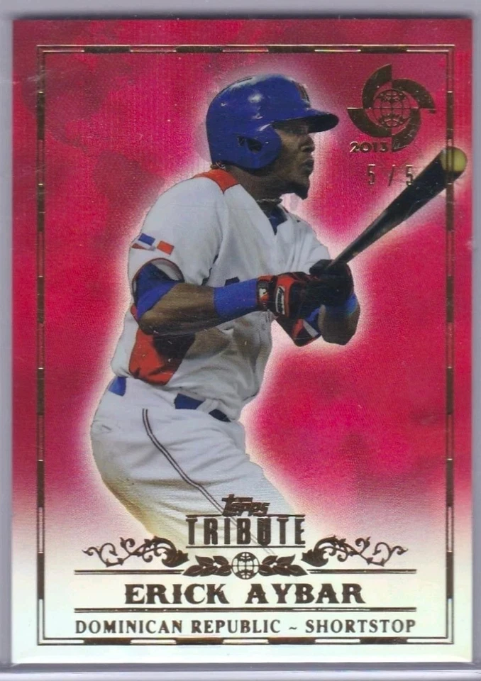 Erick Aybar 2013 Topps Tribute WBC RED Parallel /5 - Image 1 of 1