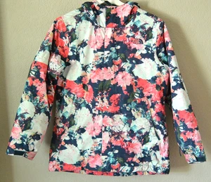 The North Face youth L 14/16 Freedom Insulated Ski Coat Pink blue floral DryVent - Picture 1 of 10
