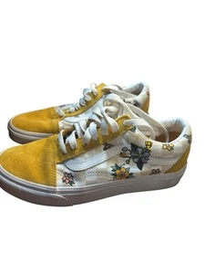 Vans Schuhe Damen 7 Old Skool Floral Print Sneaker 507698 gelb weiß Wildleder - Bild 1 von 7