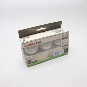 (3-Pk) Sun Lite LED Frosted Globe Light Bulb 2700K Warm White G16 5W 40W Eqv - Picture 1 of 4