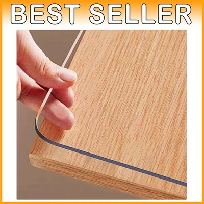 Clear Table Protector 42x60 Inch, 1.5mm Thick PVC Cover - Image 1 of 4