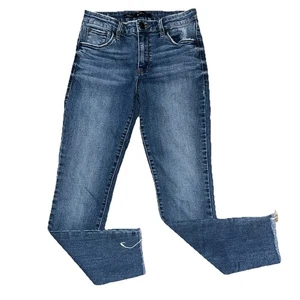 STS Blue High Rise Cropped Ankle Raw Hems Size 27 Elle Light Wash - Picture 1 of 9