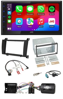 JVC Bluetooth USB Lenkrad 2DIN DAB Autoradio für Mercedes SLK R171 2004-2008 - Bild 1 von 4
