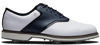 New FootJoy Golf Originals Cleated Shoes White/Navy Size 13 W - Image 1 of 3