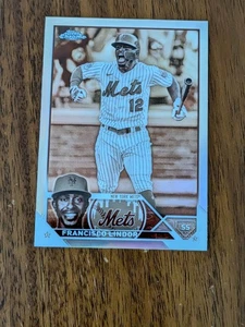 2023 Topps Chrome FRANCISCO LINDOR New York Mets SEPIA REFRACTOR #142 - Picture 1 of 2