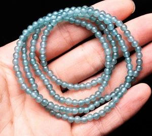 4 mm Natürlicher Nephrit Grün Jadeit Jade Edelstein Rund Perlen Armband AAA - Bild 1 von 7