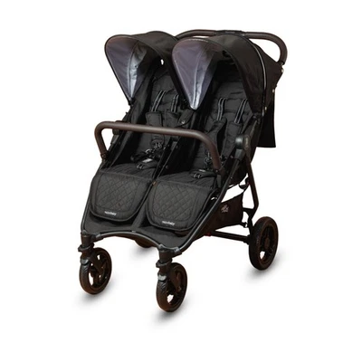 Valcobaby Slim Twin Stroller Side-By-Side 66cm Wide One-Hand Fold Liquorice - image 1 of 4