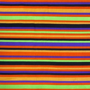 Tela de algodón vibrante multicolor a rayas para coser acolchado FQ - Imagen 1 de 2