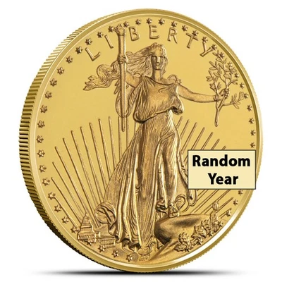 1/10 oz American Gold Eagle $5 Coin (Random Year) - Image 1 of 4