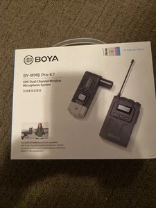 BOYA BY-WM8 Pro-K7 UHF Dual-Channel Wireless Microphoto For Camera SmartphoneNIB - Photo 1 sur 3