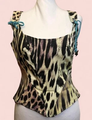 Top corsé vintage estampado leopardo Just Cavalli Y2K 🐆 Foto 1 de 4