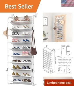 Modern Hanging Shoe Organizer with 10 Tiers - Fits Any Space Perfectly - Picture 1 of 9