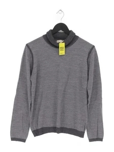 Austin Reed Women's Jumper L Grey 100% Wool Roll Neck Pullover - Picture 1 of 6