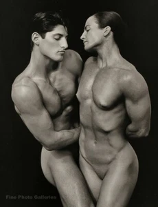 1987 Vintage HERB RITTS Male Nude MIMI And TONY Muscle Photo Engraving On 11x14 - Picture 1 of 1