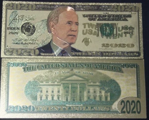 24K GOLD Banknote 2020 Joe Biden Series Collectible Novelty Collection Note Gift - Picture 1 of 3
