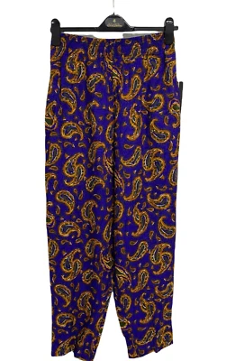 Vintage M.L. Sport Women's Colorful paisley Joggers pull on pants Size L - Image 1 of 4
