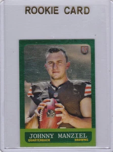 Johnny Manziel TOPPS CHROME Mini INSERT RC Cleveland Browns Football ROOKIE CARD - Picture 1 of 2
