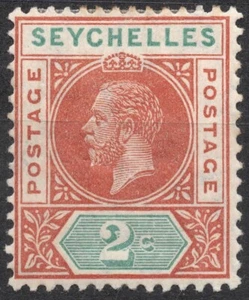 SG82 Sn: #74 1917 SEYCHELLES 2c Rey Jorge V (1917-1922) - HH - Imagen 1 de 2
