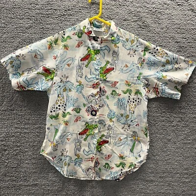 Vintage That’s It California Shirt Button USA AOP Animals Safari Cool Rare Sz L - Image 1 of 4