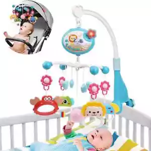 Baby Babybett Bettglocke Mobile Spieluhr mit LED Projektor Schlafmusik Spielzeug - Bild 1 von 10