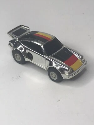 Vintage Rare Tomy Toy Ratchet Racers Silver Chrome Porsche - Not Tested. - Image 1 of 4
