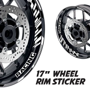 White 17 inch Wheel Sticker FC66 For Suzuki GSXR600 92-21 20 19 18 17 16 15 - Picture 1 of 10