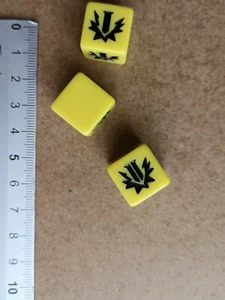3 x GELBE WÜRFEL /DUNKLE RITUALE MALLEUS MALEFICARUM G200 - Bild 1 von 1
