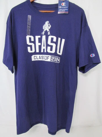 Stephen F. Austin Lumberjacks Sr. Class of 2024 Cotton T-Shirt Champion NWT Cover