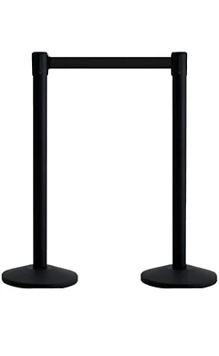 Stanchion Post/- Queue Way - QWAYPOST-33-B9 - Queue way Post Black w/7'6" Black  - Image 1 of 4