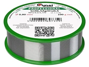 SAC305-0.8/0.1WS Lötdraht Sn965Ag3Cu05 08mm 100g bleifrei Spule 217-220°C CYN - Bild 1 von 1