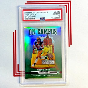 2021 Prizm Draft Picks Collegiate TREY LANCE On Campus PSA 10 CASE HIT Sp Rookie - Picture 1 of 2
