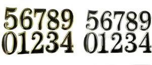 Sticky Door Sign Number Silver /Golden Self-adhesive Numbers - Picture 1 of 1