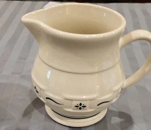 Longaberger Pottery Woven Traditions Green 1 QT Juice Pitcher. Made In USA - Picture 1 of 4