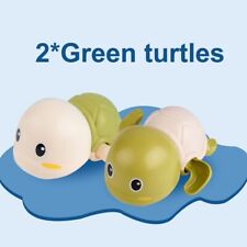 2PCS Cute Green Turtle Bath Toy Fun Bathroom Toys for Kids Perfect Birthday Gift