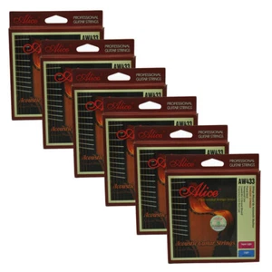5Packs Alice Acoustic Guitar Strings Coated Bronze Colorful Ball-end AW433P-SL - Picture 1 of 6